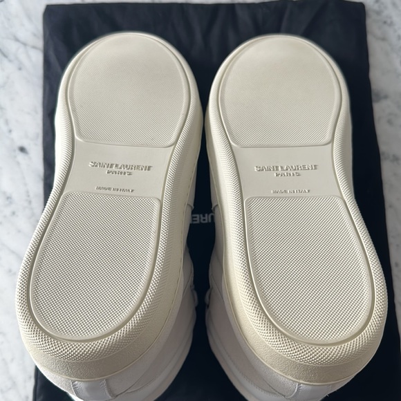 SAINT LAURENT SL10H SUEDE HI-TOP SNEAKERS - WHITE - SIZE 43/10 - Picture 6 of 7